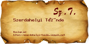 Szerdahelyi Tünde névjegykártya